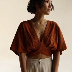 Fara Boutique Alice Crop Top Wild Silk - Size SM (4-8)